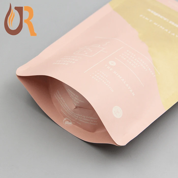 Kraft Paper Bag Tea Bags Packaging For Resealable Stand Up Pouches
