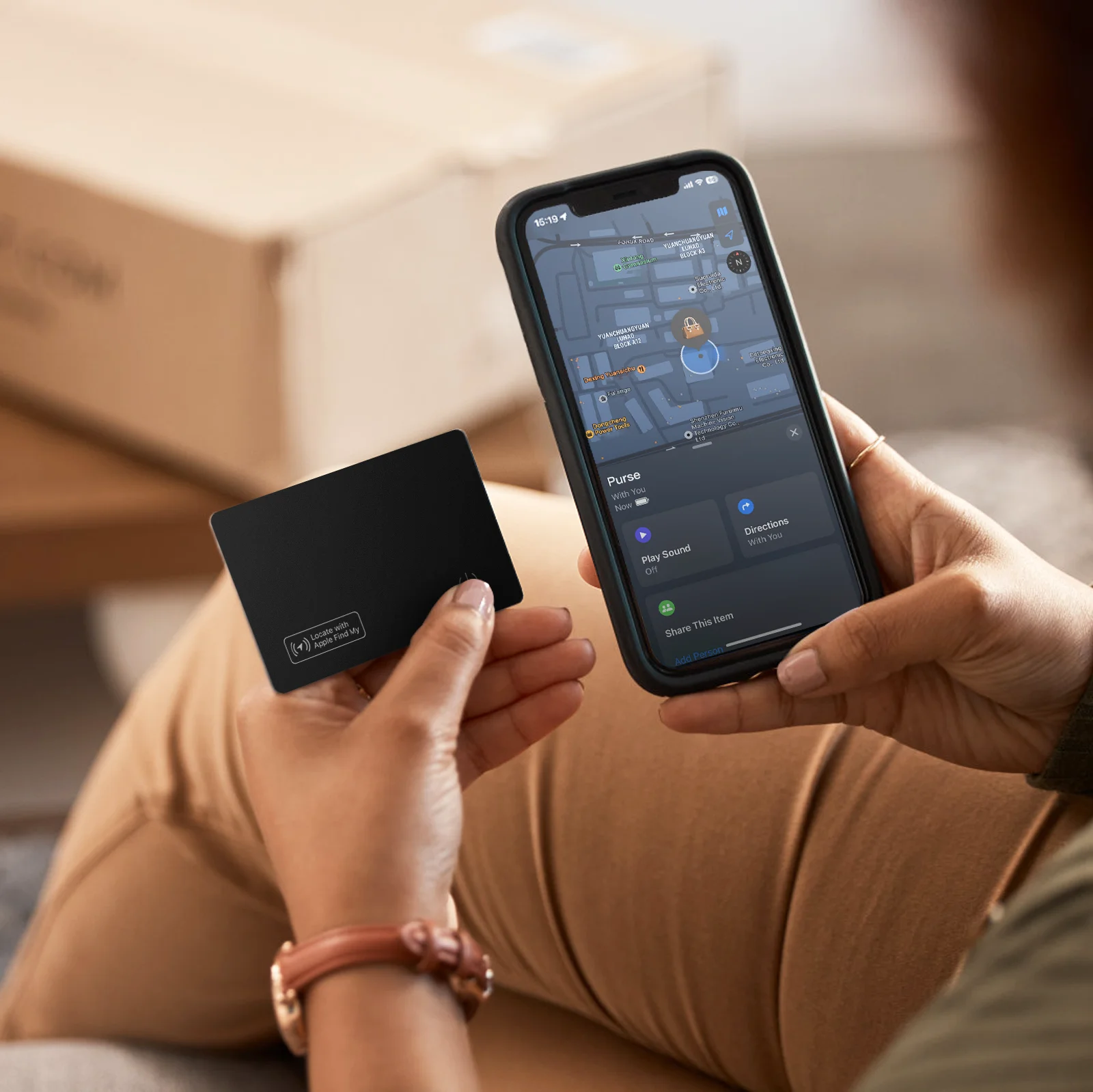 Tysellin CleverTag - Ultraflache FindMy Tracking Card Für Apple Nutzer