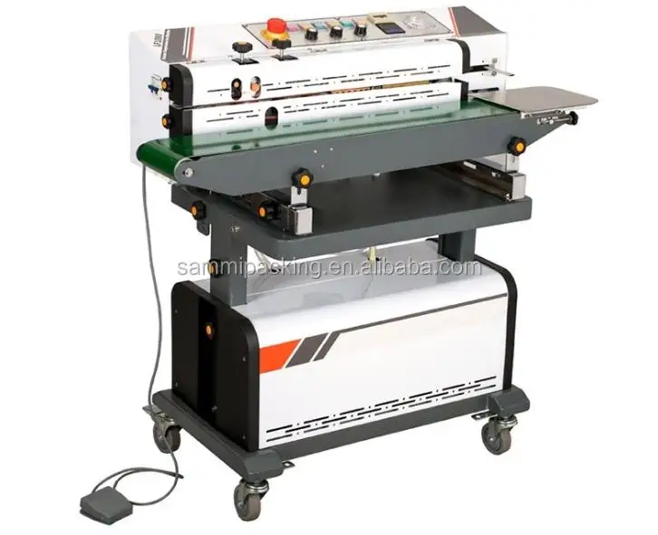 LF1080 Series Continuous air Suction and Gas Flushing Band Sealer Vacuum Inflating Bag Sealing Machine With Color Ink Printing