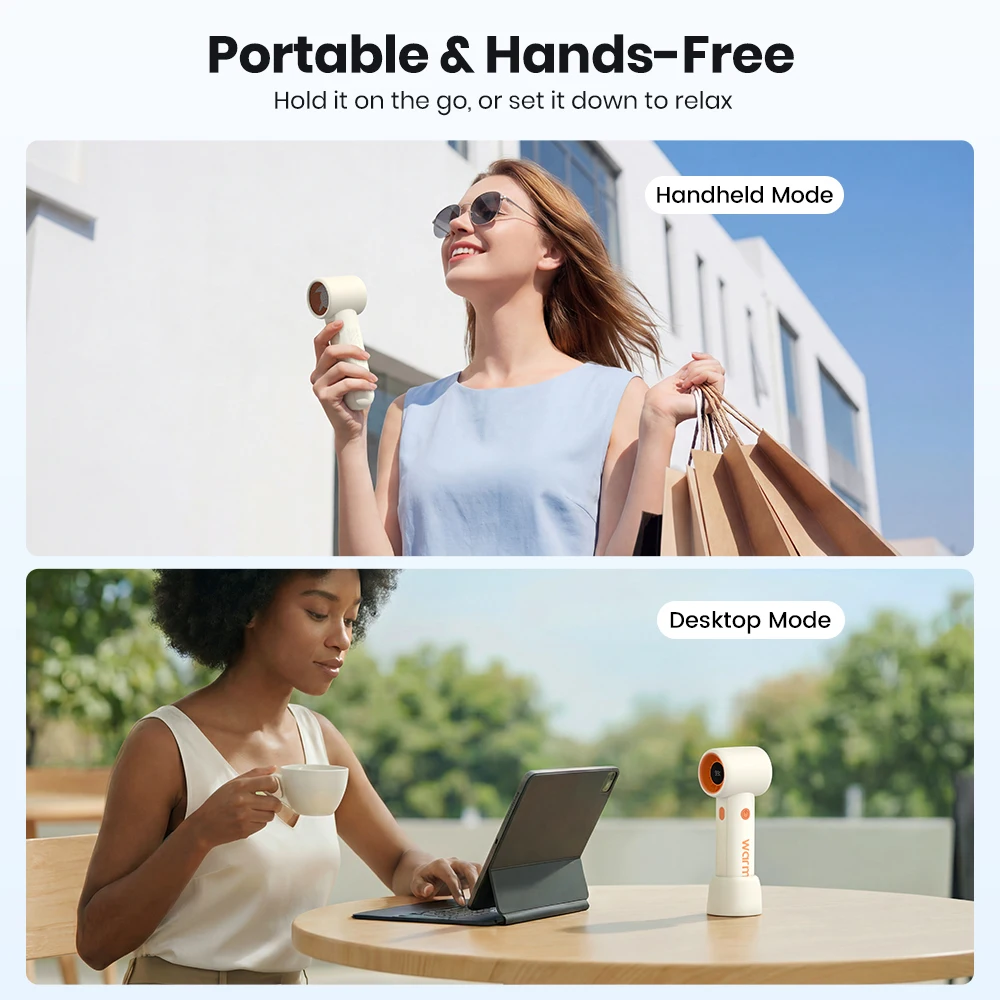 Mini Portable Handheld Fan, H5, 15000RPM, 5000mAh - detail 18