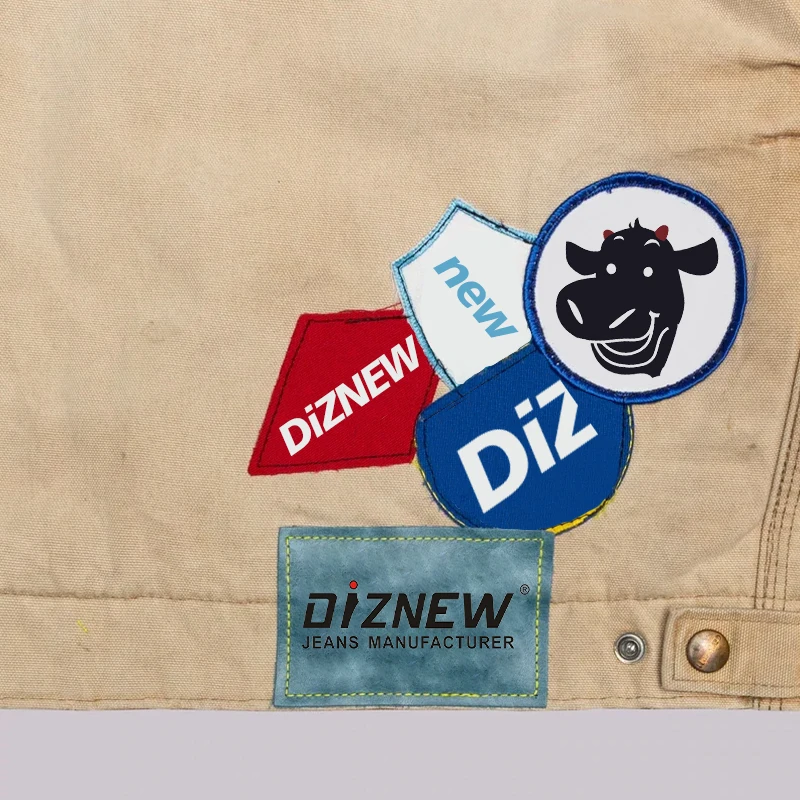 DiZNEW Custom Printing Men's Work Jacket Duck Canvas Corduroy Neck Plus Size Bomber Jacket with Patch Lapel Zip