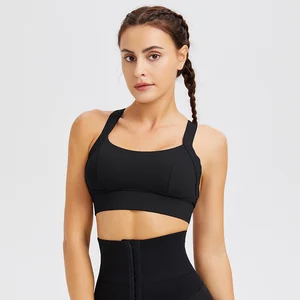 High Quality Women's Plus Size Sports Bra Shockproof Gym Yoga Bra Adjustable Straps Back Buckle Breathable Active Wear