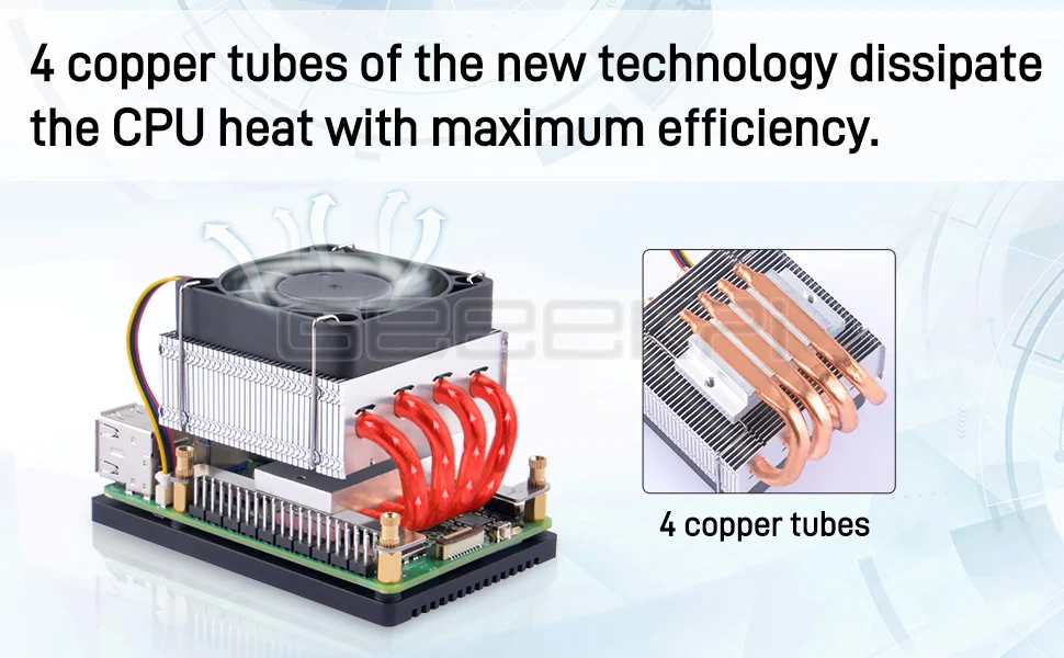 Geeekpi Low-profile Plus Cooler, CPU, G815 - detail 12