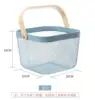 Petit panier à main en fer bleu