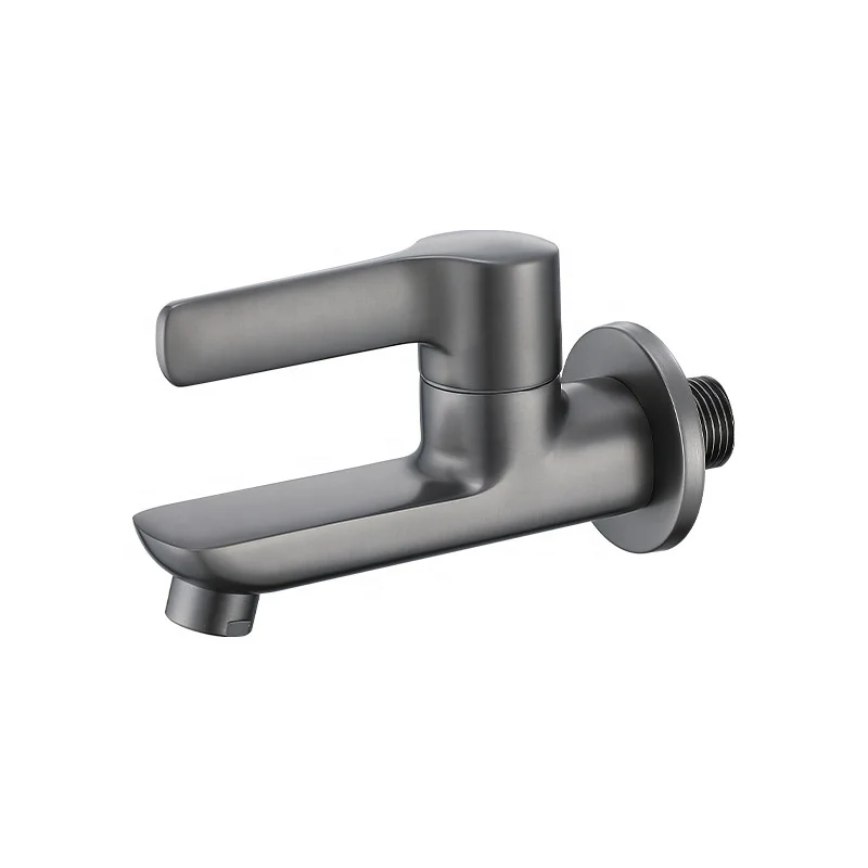 Mop Sink Faucet Modern Simple Wall-Mounted Single Handle Cold Bathroom All-Copper Electroplated Quick-Open 5 Year Warranty OEM