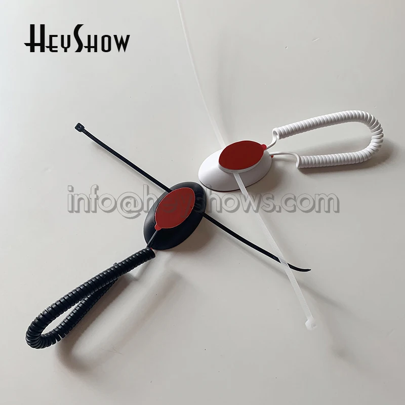 Magnetic Anti-Theft Mobile Phone Security Display Cable Holder with ABS Material Spiral Chain Pull for Retail Shaver Cell Phone