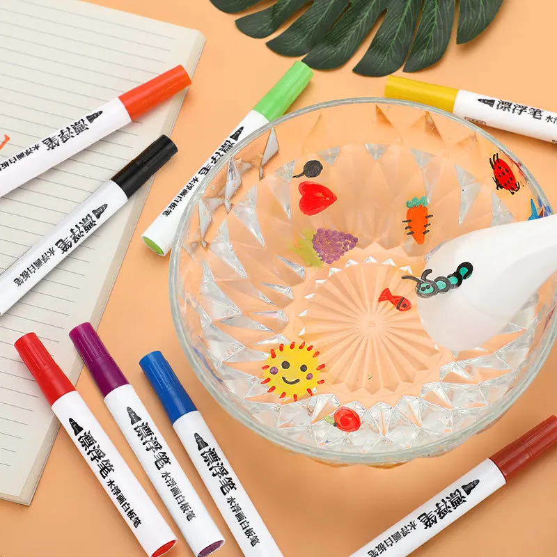 Fun Children Floating Pen In Water Whiteboard Pen Erasable Waterborne  Marker Teaching Drawing Digital Pen Color Whiteboard Pen