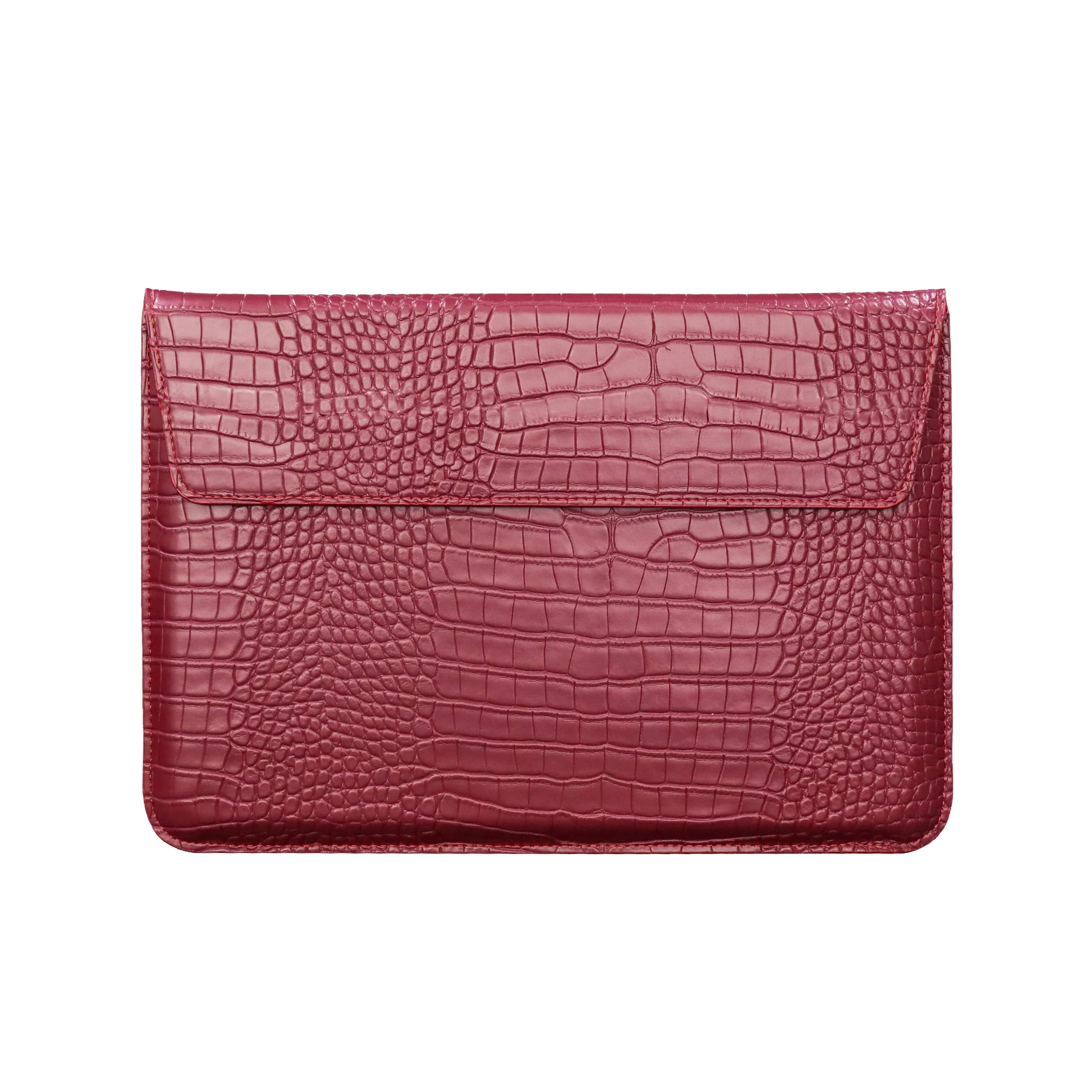 Factory Notebook Computer Pouch Crocodile Skin PU Leather Laptop Sleeve Bag Case for Macbook