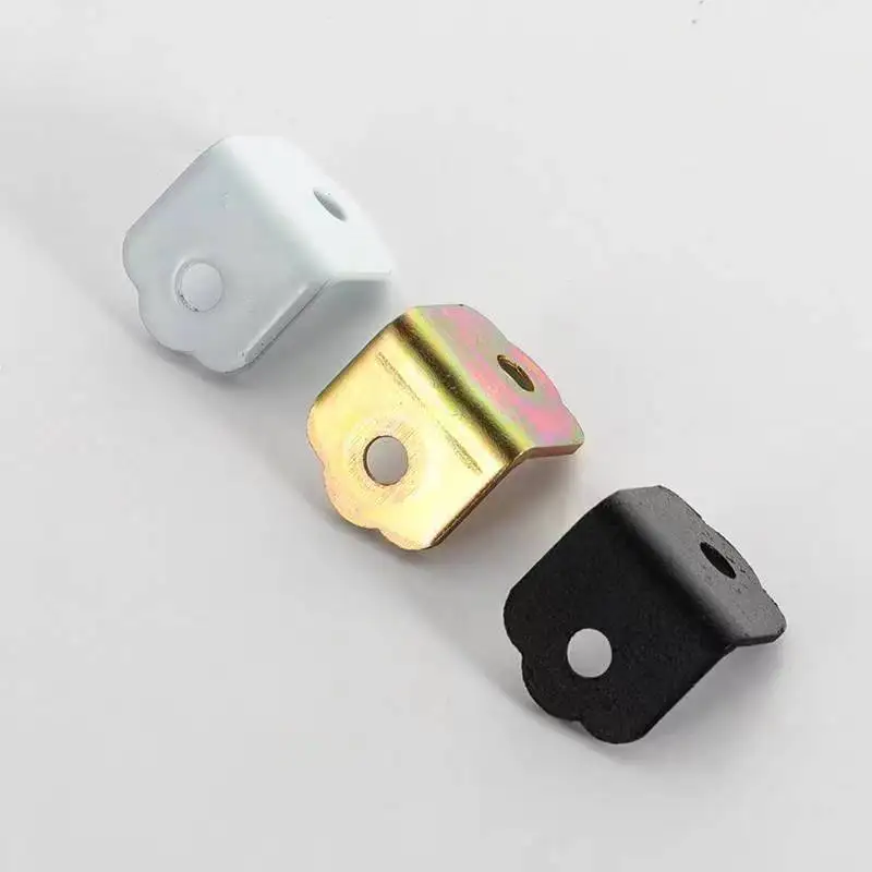 Furniture Hardware L Shape Steel Flat Angle Bracket Iron Metal Cabinet Frame Corner Bracket Fastener Steel Flat Angle Bracket