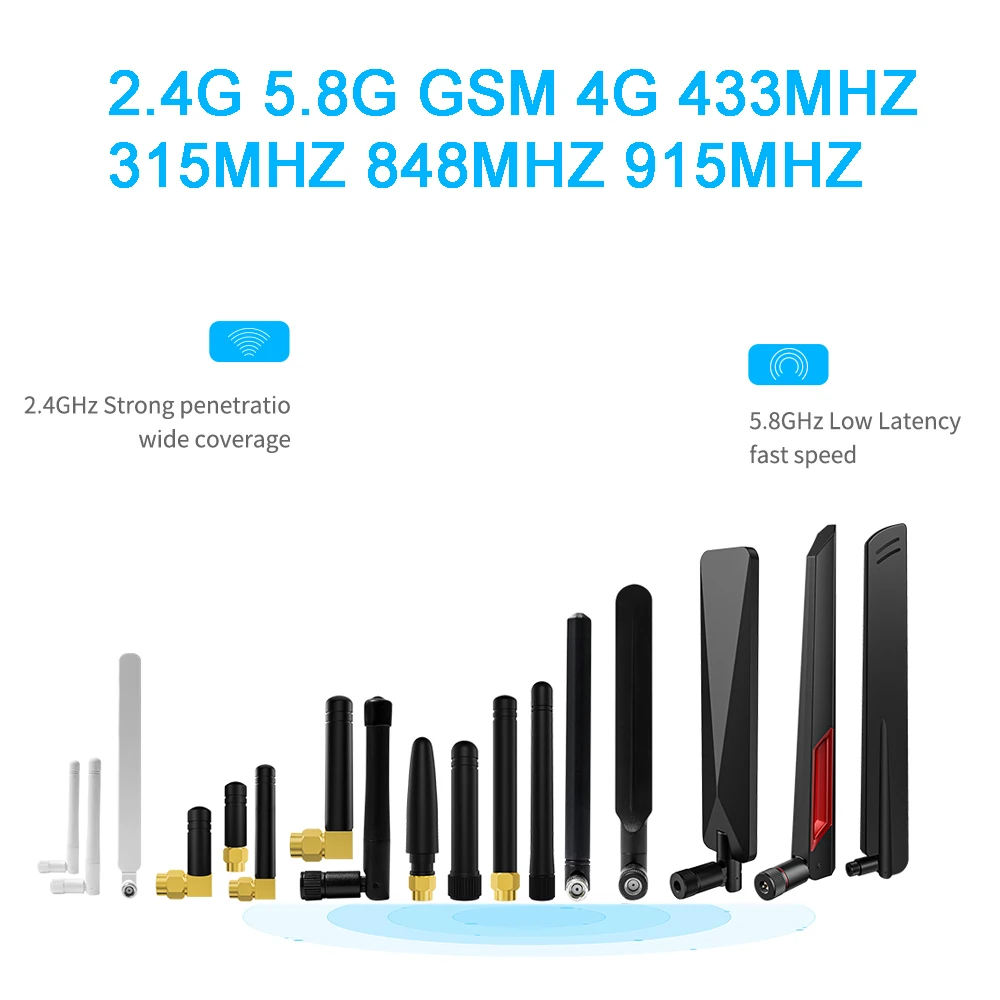Customized 360 Degree Dual Band Omni Directional Antenna Wireless 868mhz 12dbi Rubber Duck 2.4ghz 4g 5.8g Router Wifi Antenna