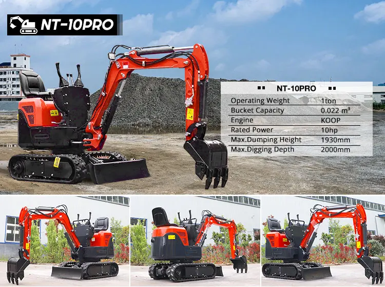 Free Shipping 1 Ton Mini Excavator with Kubota Engine - EPA/EURO 5 ...