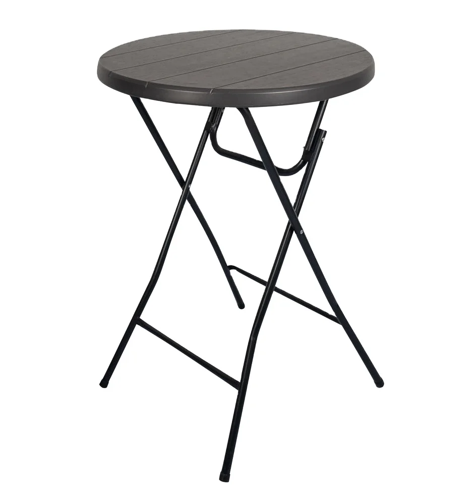 Высокое качество 80 см высокий стол Банкетный бистро темно-серый пластиковый круглый бар складные коктейльные столы