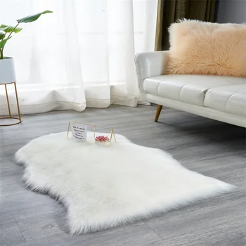 Natural white long hair sheep skin fur rug genuine wool rug sheepskin carpets rugs mats real sheepskin carpet