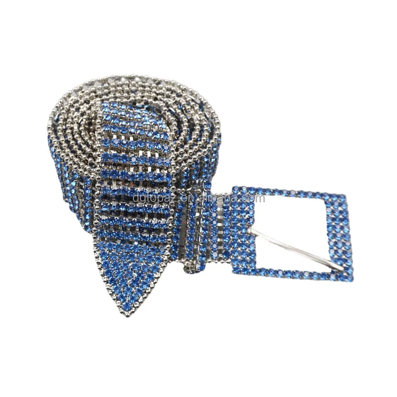 fashion gold waist chain belt  buckles women metal diamond rhinestone belt for dress