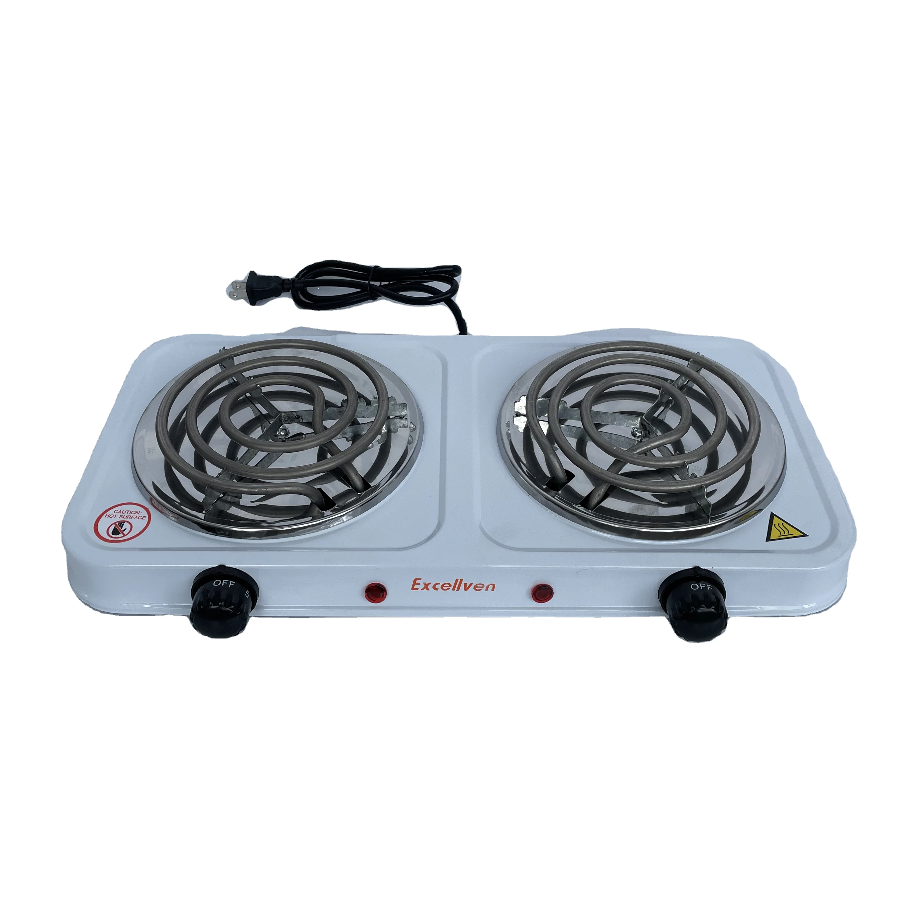 Estufa eléctrica portátil Twin placa sólida caliente Cocina Cocina