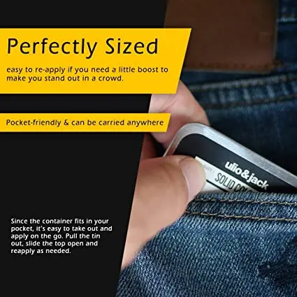 Custom Private label 0.5oz Travel Friendly Tin strong Men's Solid Cologne without alcohol