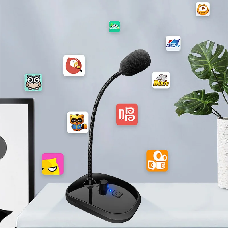 High Quality Table Microphone Conference Room Desktop Mic  Wired Gooseneck Microphone for  Meeting  Voice Gaming Computer