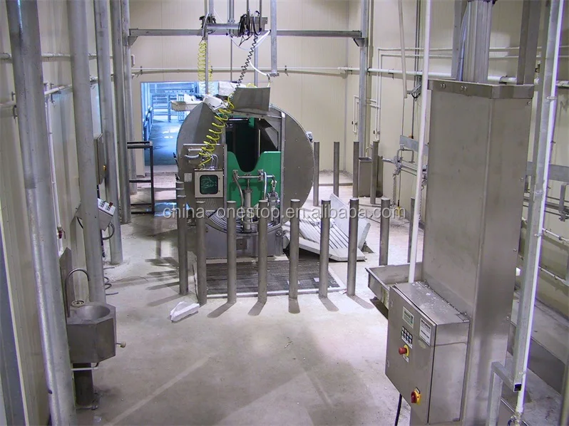 Religious halal cattle rotary kill box for slaughterhouses
