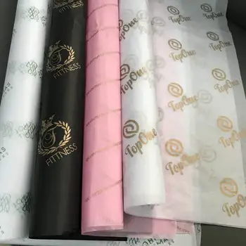 Custom logo printed gift packaging thin tissue wrapping paper food wrapping paper