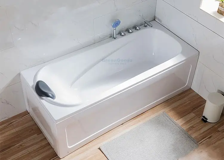 Japan Home Sex Hot Spa 120x70 Acrylic Rectangle Bathtub with Combo Massage Freestanding Modern Design for Hotel Villa Indoor Use