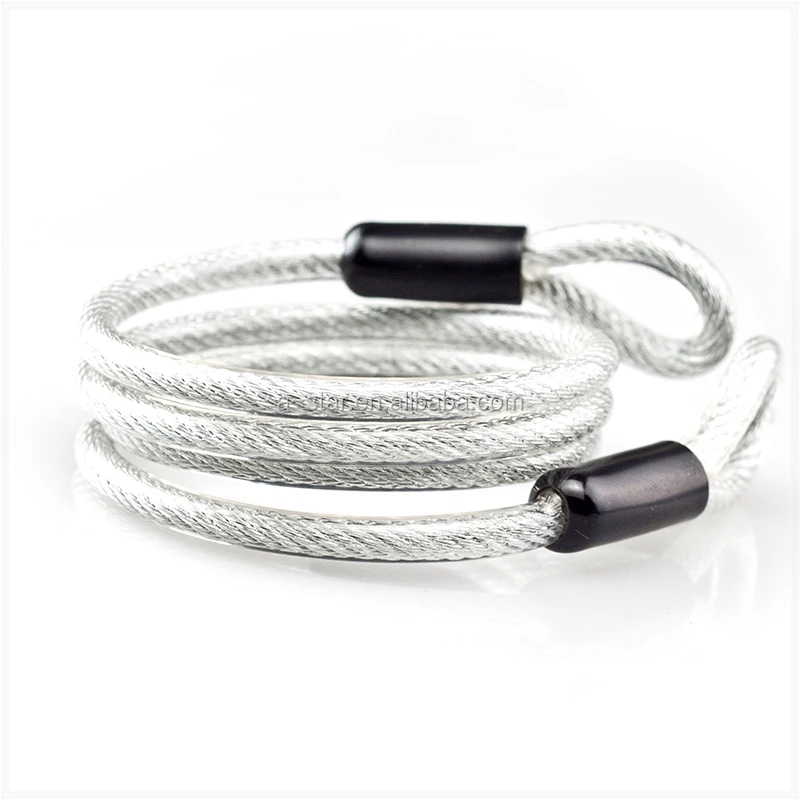 Luggage high carbon pvc steel wire hose lock safety rope lanyard cable anti theft Security Wire cables