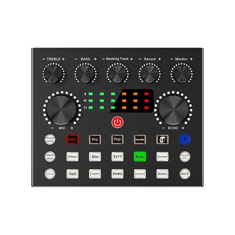 USB  Live External V8 Plus Sound Card Mixer Board V8s Audio Mixing Console Amplifier
