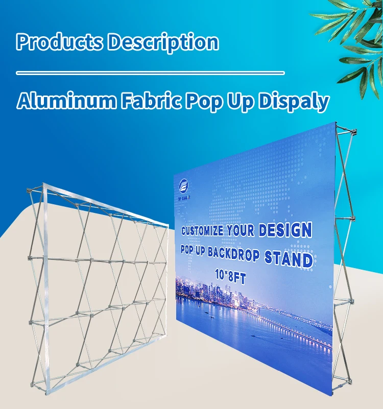 Custom 8ft 20ft Exhibition Backdrop Foldable Trade Show Roll Pull for ...