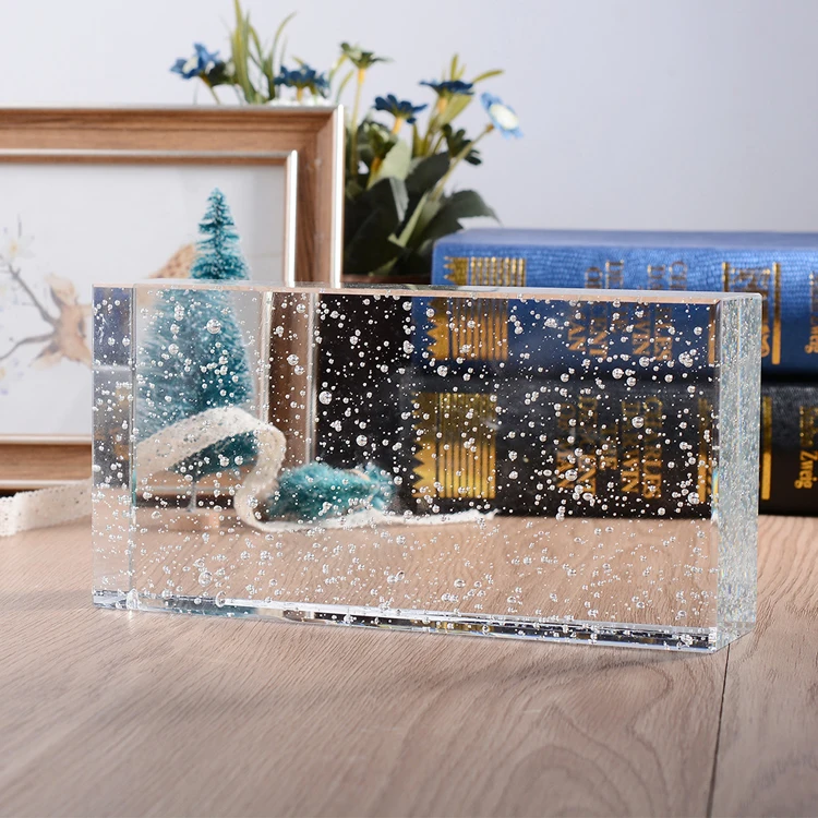 New Products Home House Decoration Transparent Colors Hot Melt Solid Glass Crystal Brick factory