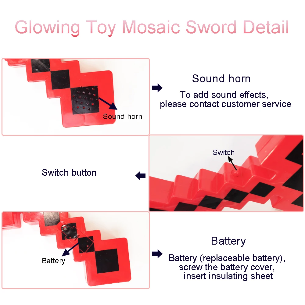 Ishine оптовая продажа, новинка, тема кибер-мир, праздничные игрушки, световой меч, игрушка, мозаичный пиксельный меч, светодиодный световой меч