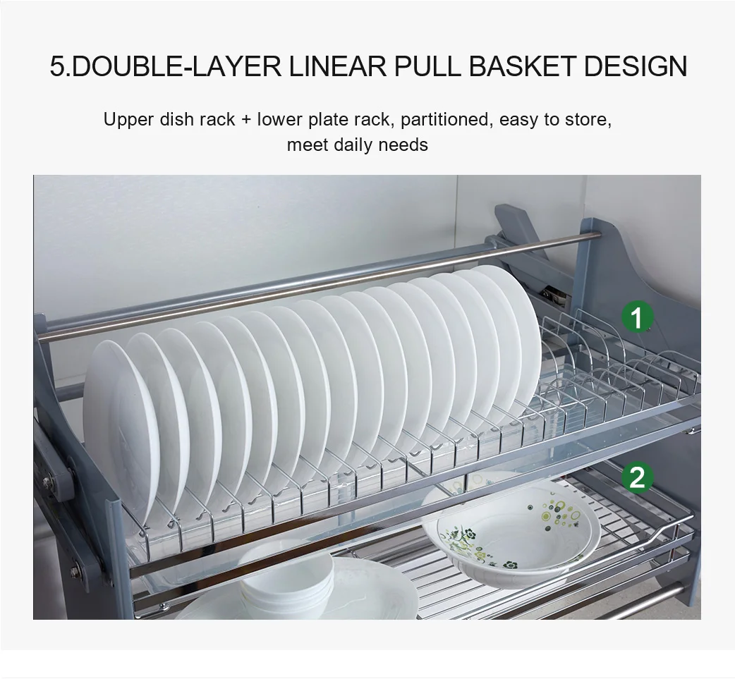 900mm Flat Wire Bowl & Dish Drawer Basket - China Dish Storage and Dish Rack  price
