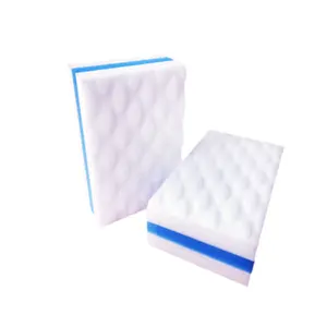China Factory Supply Deep Cleaning Products Nano Cleaning Sponge Hot Pressed Melamine Sponge with Pu Sponge