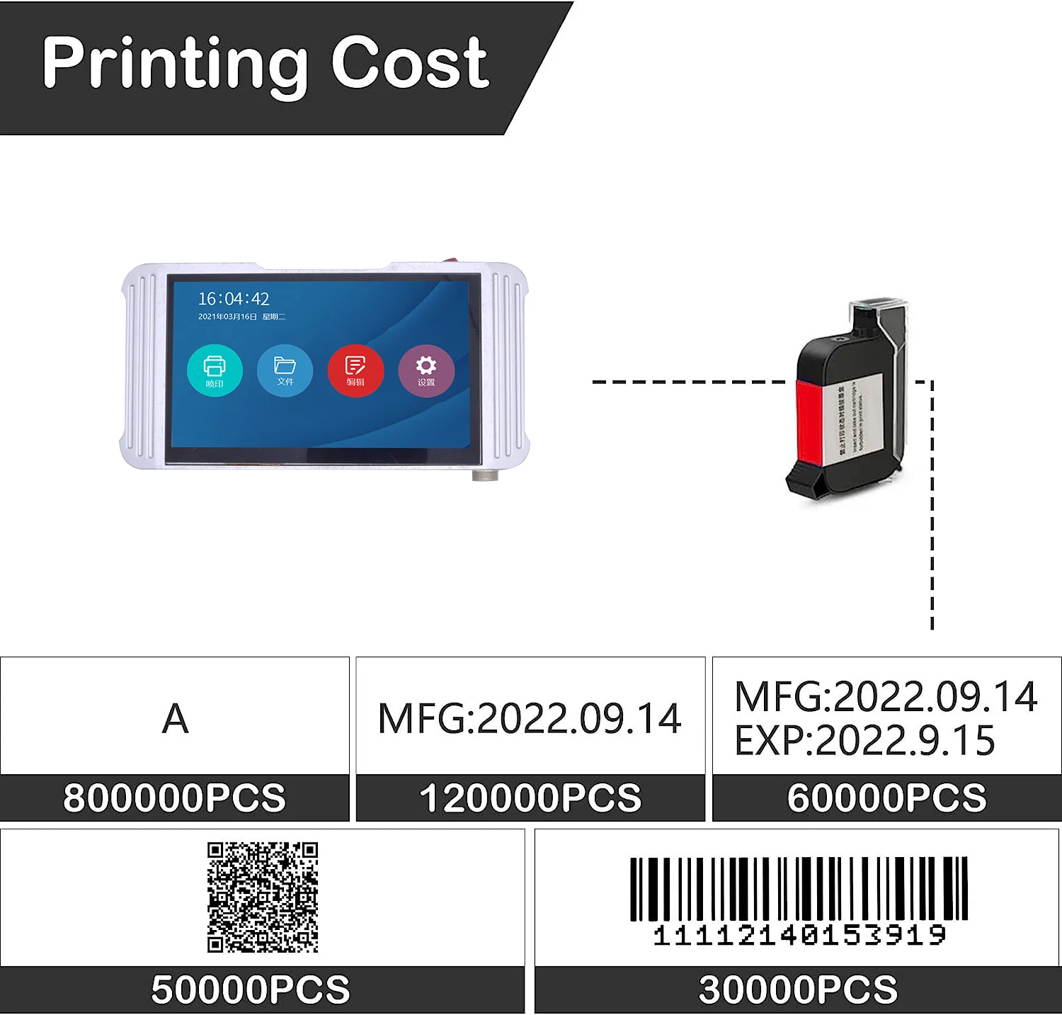 Cheapest Online Printing Machine Automatic Poly Bag Printer High Quality PP Bag Simple Inkjet Printer for Plastic