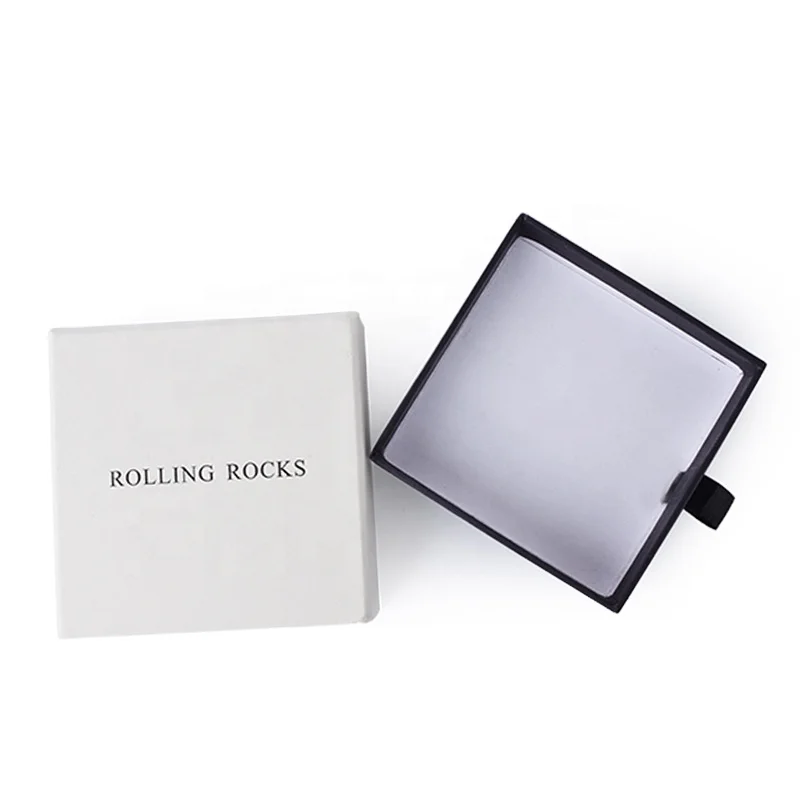 Customized Boxes Packaging Boxes Custom logo Ring Slider Package Pe Film Jewelry Paper Drawer Storage Box