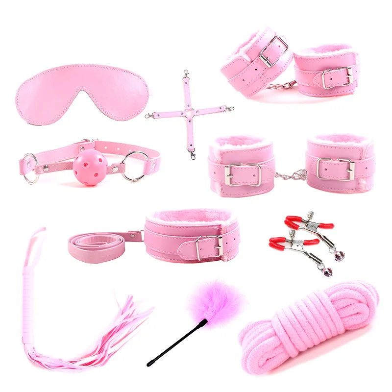 Sexy Flirting Fetish 10 Pieces/unit Sex Toys For Couple Bondage Kit ...