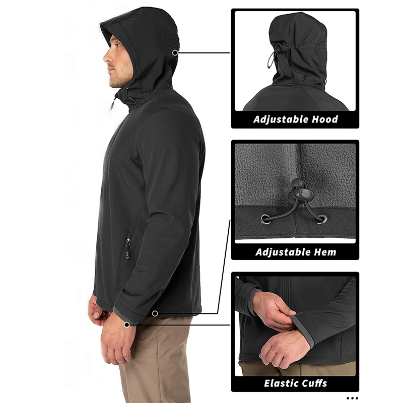 Waterproof Men’s Softshell Jacket For Outdoor Sports And Winter_voghion.com