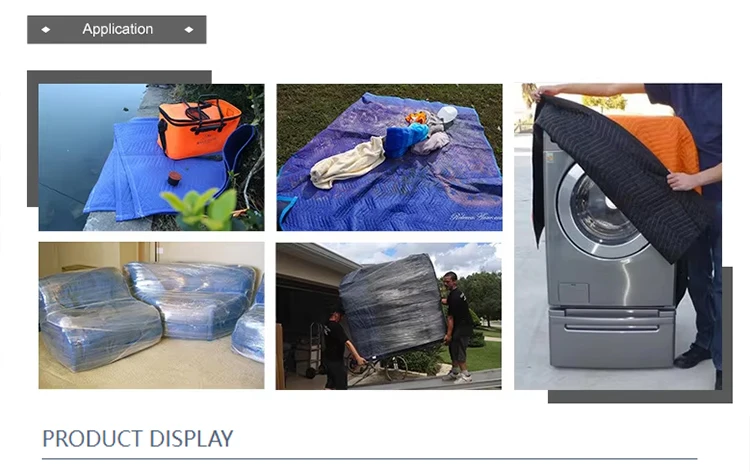 Transportation Blankets Non-slip Protective Furniture Non Woven 80'x72inch Moving Pads Storage Removal Blankets details