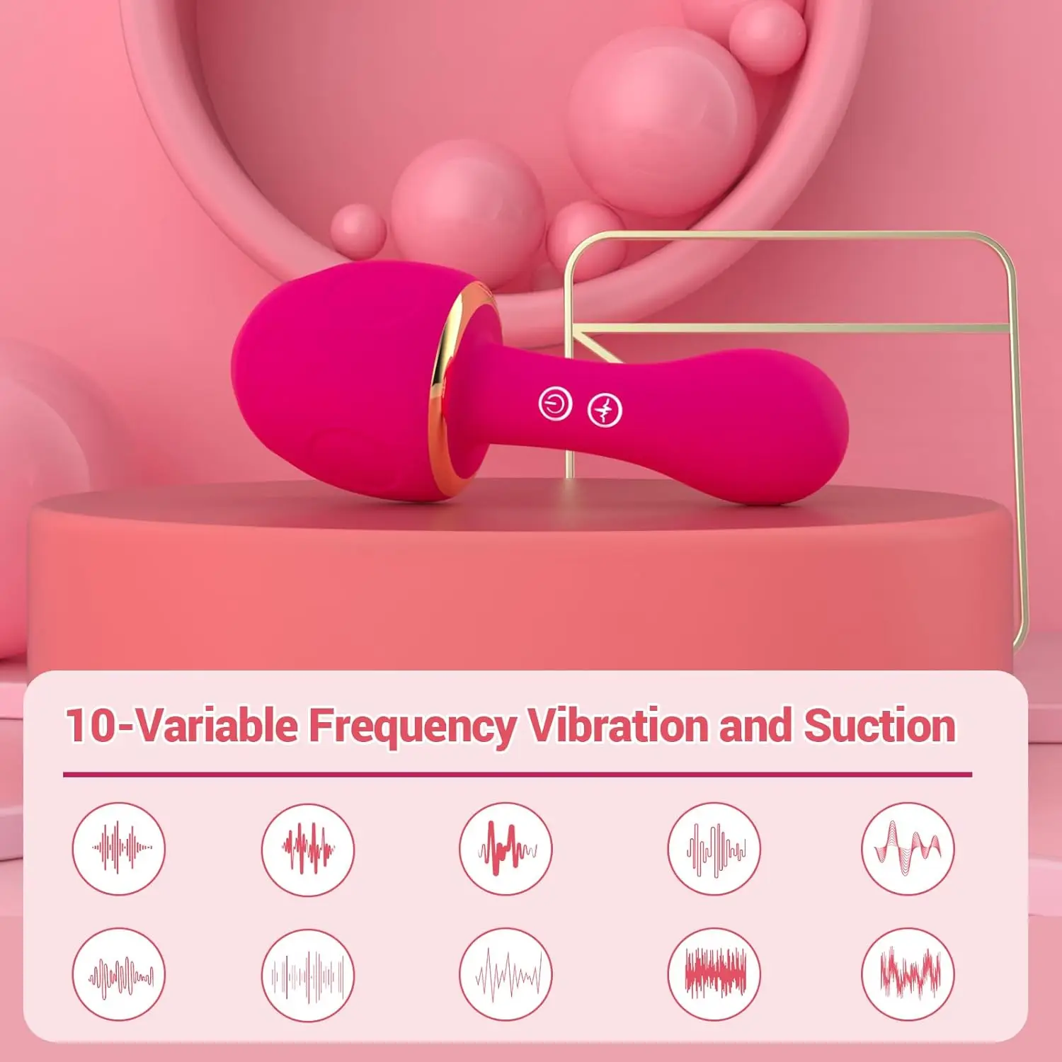 vibration frauen Vibrator Sex Toys for Women - Mouth Sucking Vibrators with LCD Display  (Red)