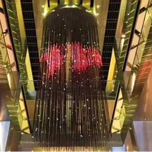 ECOJAS New Design Customized Hotel Lobby Shopping Mall Show Room DIY LED 3D Cube Lighting