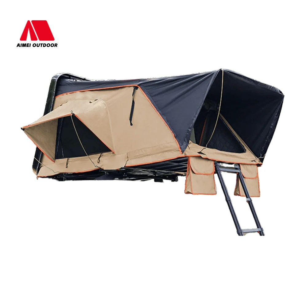 Camping Outdoor Lite Roof Top Tent Hardshell Camping 4wd 4x4 Khaki ...
