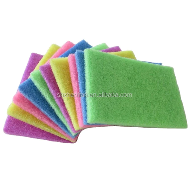 18 Round Nylon Dish Scrubber Scouring Pads by Scrub-It -3 Packs of 6 Scour Pads