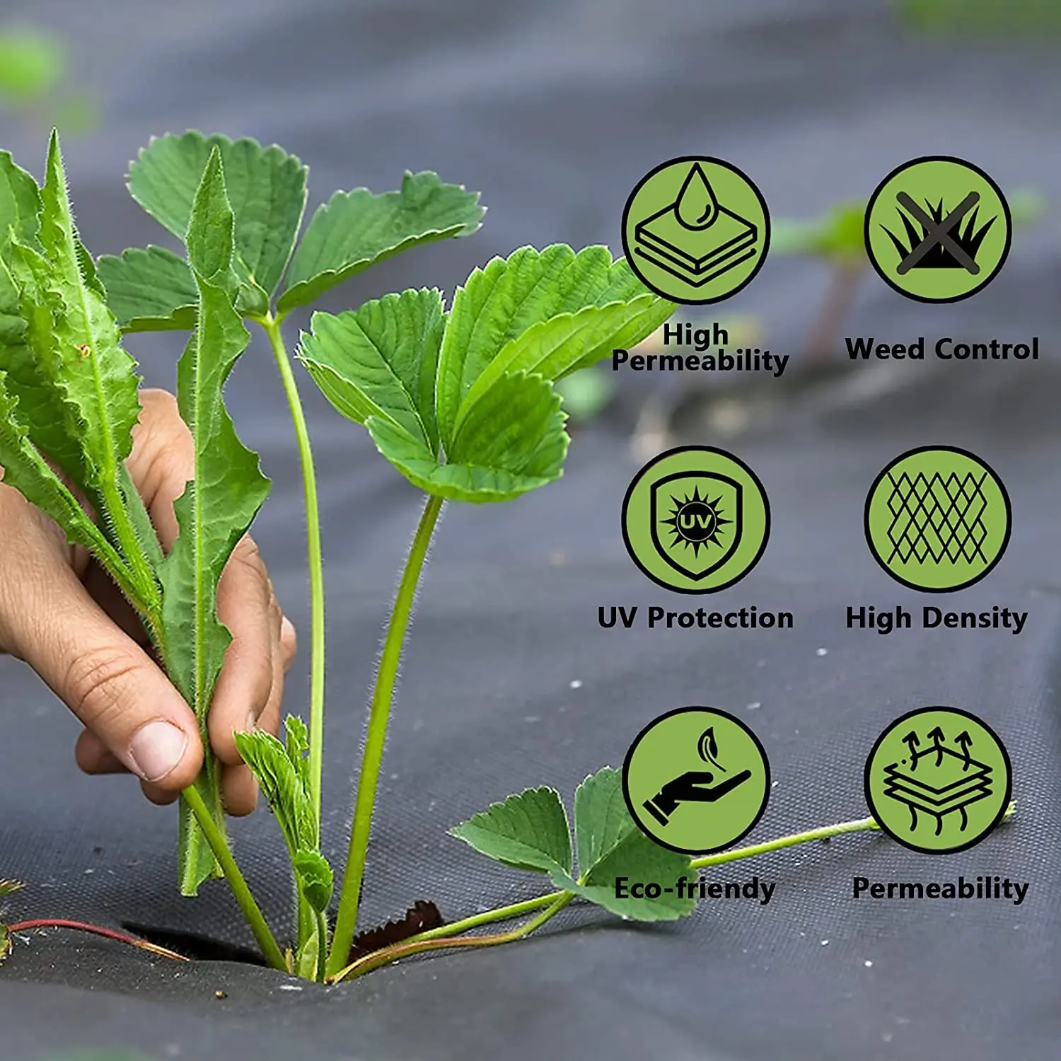 Heavy Duty Garden Uv Spunbonded Weed Barrier Nonwoven Weed Guard Landscape Fabric Weed Control