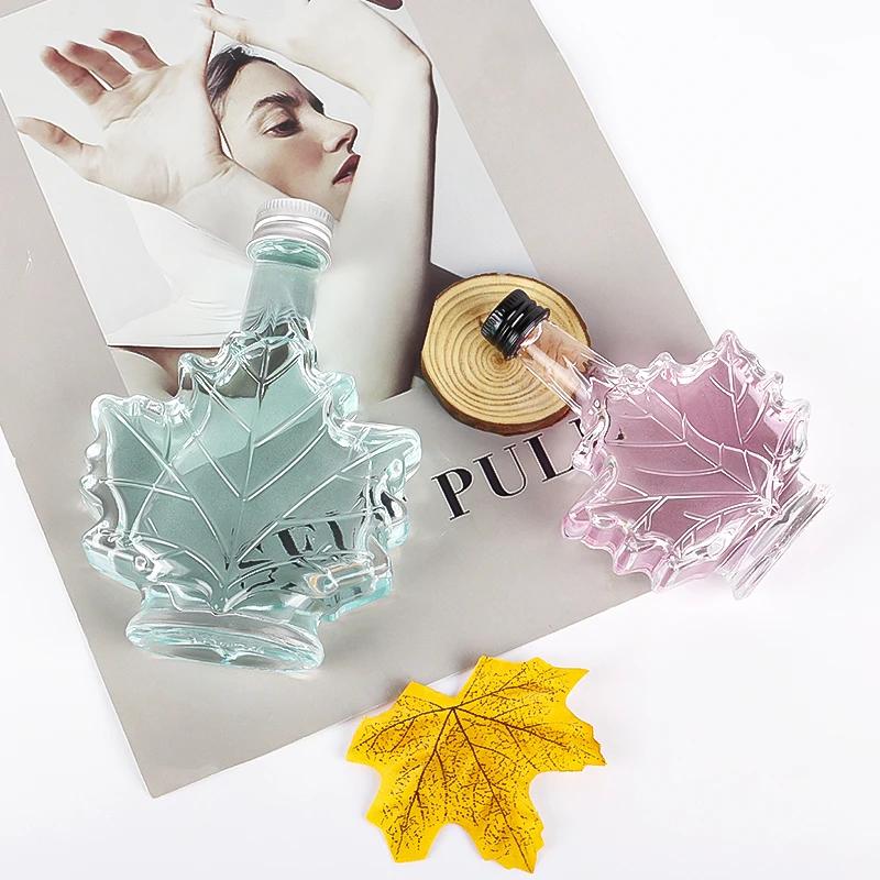 アルミキャップ付き50ml 100ml 250mlメープルシロップガラス