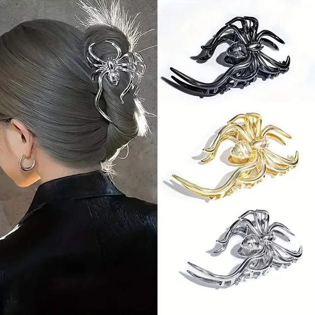 Metal Halloween Spider Clips Exquisite Ponytail Hair Claws Cold Style Alloy Shark Clip Fashion Hair Accessories Headwear Girls