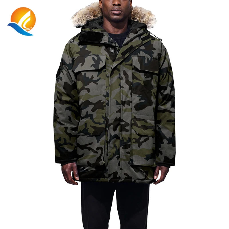 goose down camo jacket