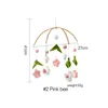 Pink bee flower bed bell