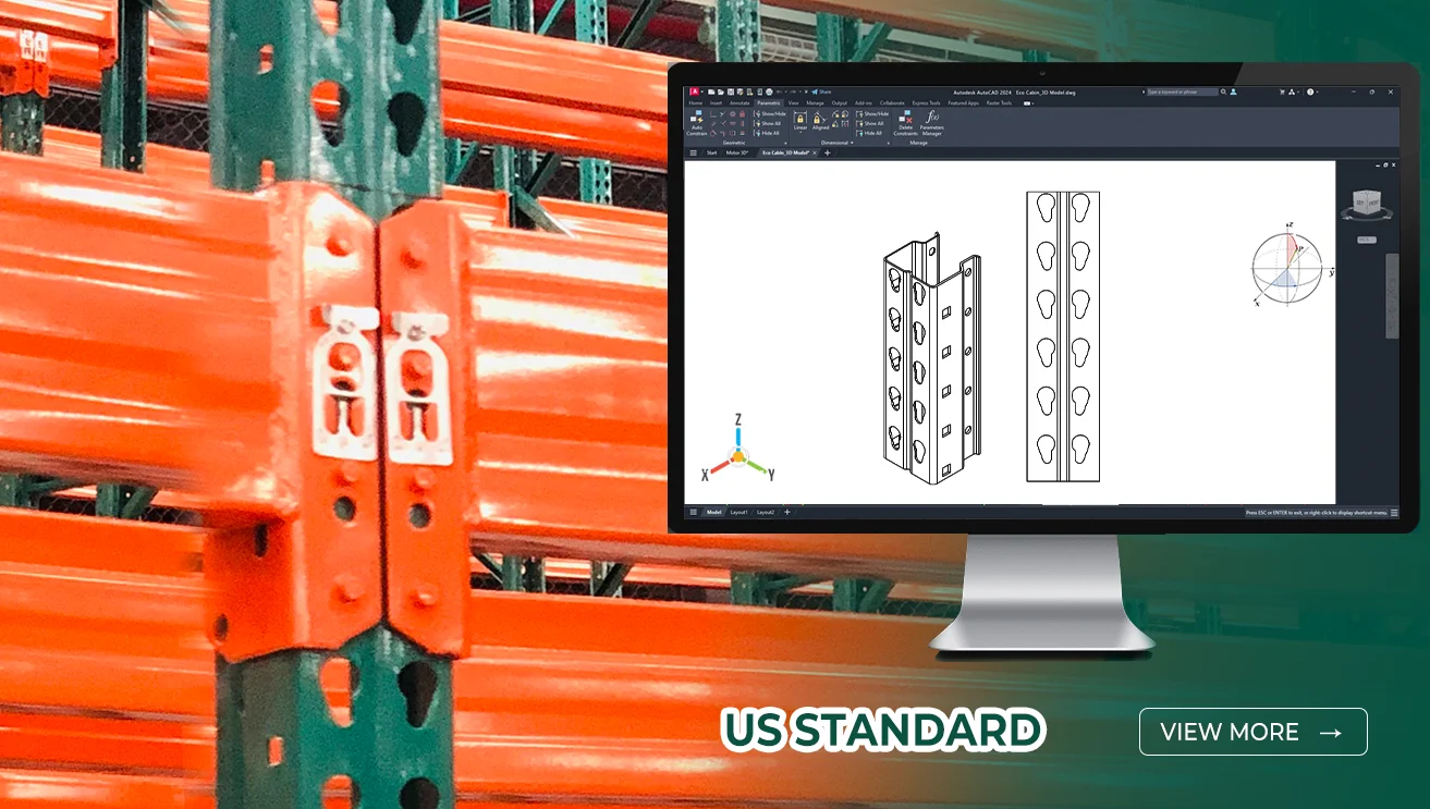 Tear Drop Speed Rack Racking System Jracking US Standard Warehouse Storage Shelving Racks Heavy Duty Steel ...