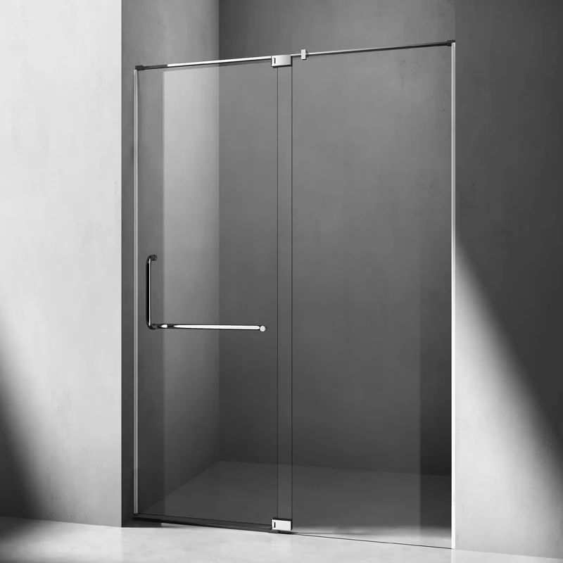 Small Size Frame Direct Hinged Single Door Shower Cubicle Bathroom Tempered Clear Glass Screen Shower Cabin Enclosure