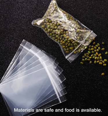 100 Clear Self-Adhesive Resealable Plastic Bags - 5x5 Inches, Perfect For Packaging & Crafts