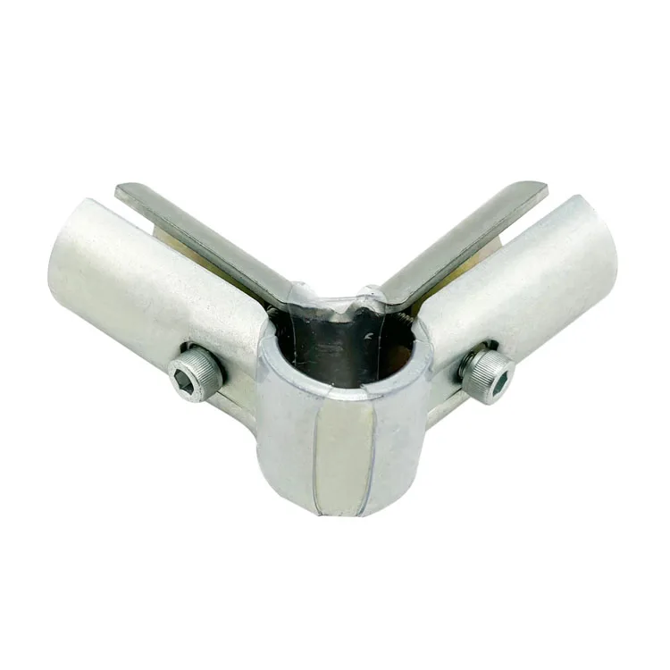 3/4inch 90 Degree Structural Pipe Connector 3 Way Metal Joint Tubing Clamp Steel Corner Fitting End Rails Clamps factory