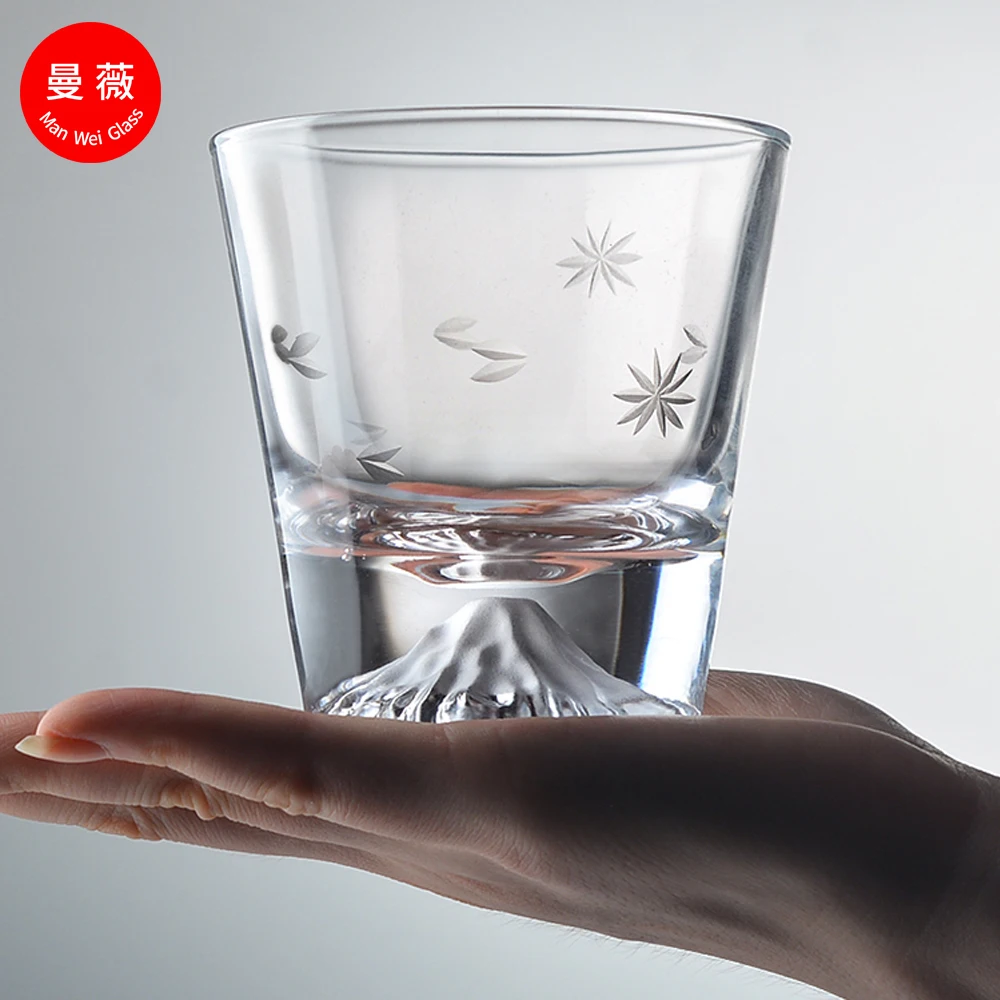 Стеклянная чашка для виски с толстым дном